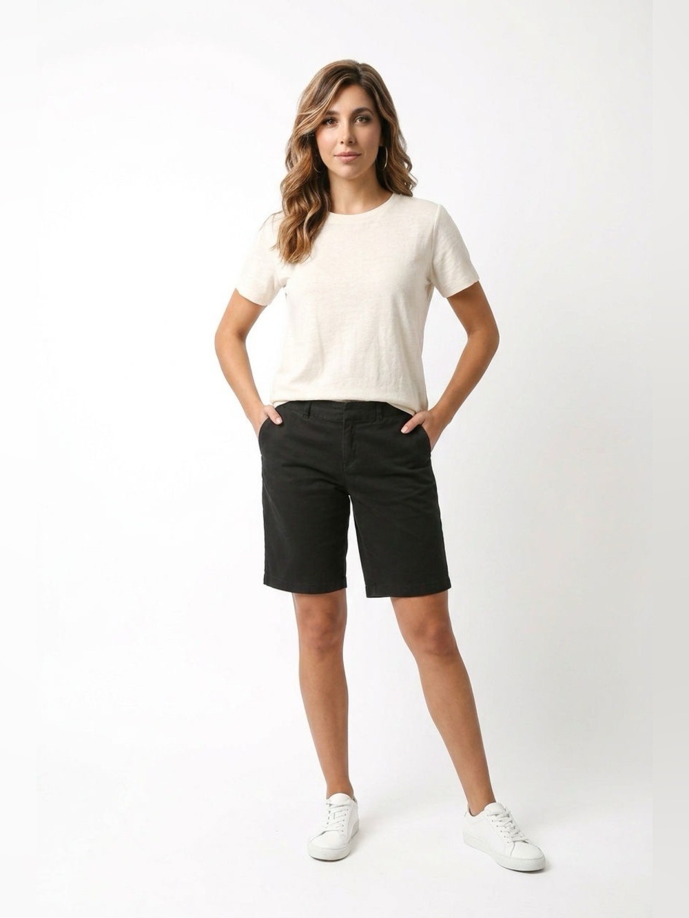 Croft & Barrow Shorts Classic Fit Black Size 12 Stretch